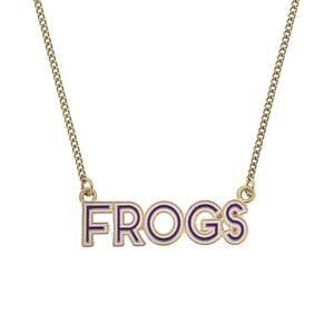 TCU Horned Frogs Outline Enamel Necklace